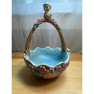 Jim Shore Heartwood Creek “Biddie Basket” Easter Chick Basket 2007